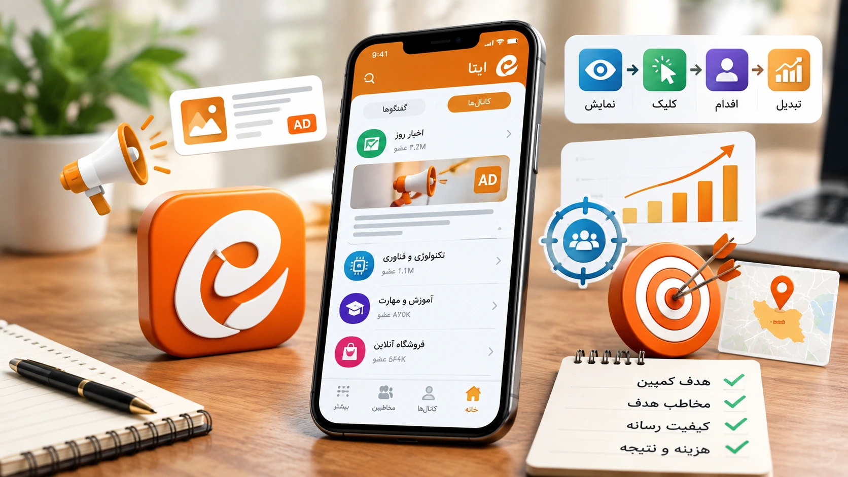 بهترین روش تبلیغات در ایتا؛ راهنمای کامل انتخاب، هزینه و ثبت تبلیغ